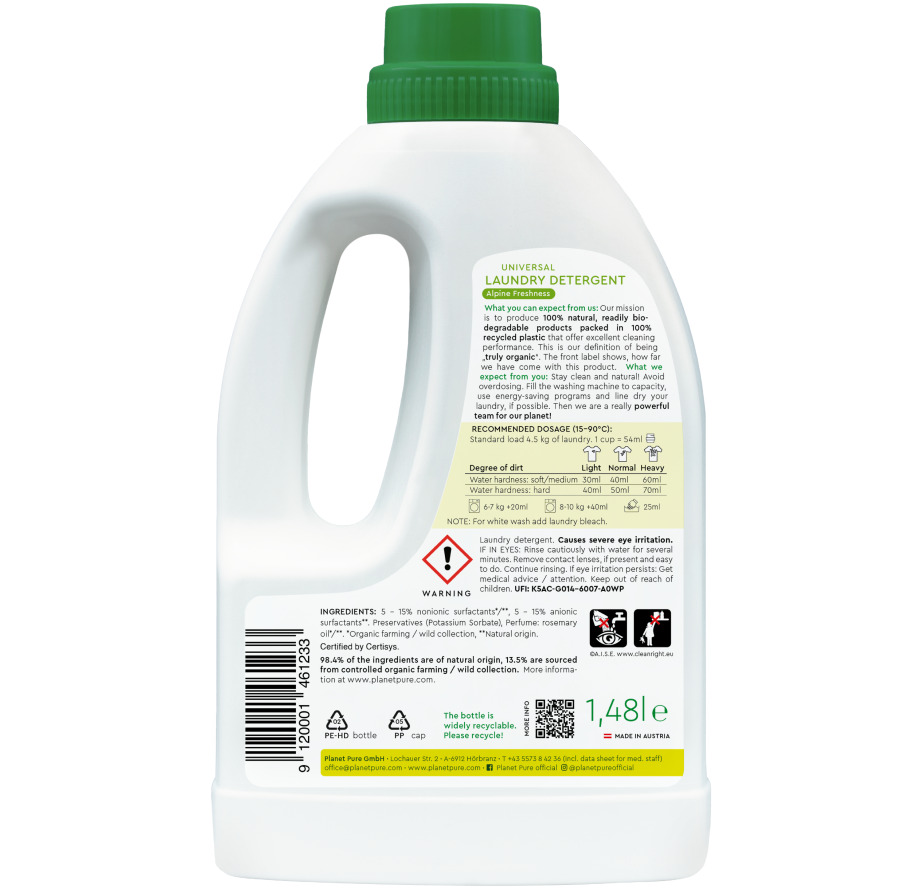 Detergent Bio Planet Pure Lavanda 1.48L