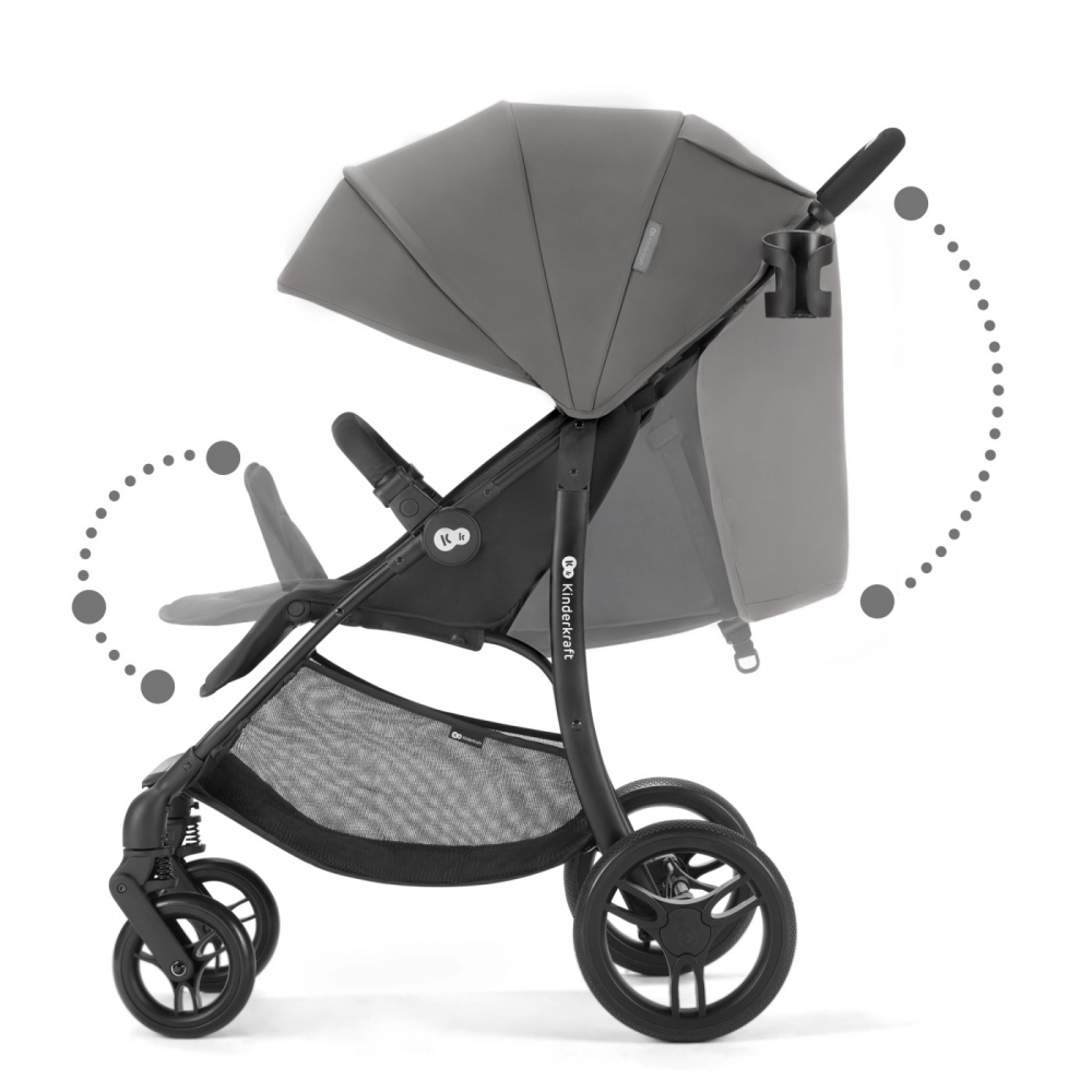 Carucior Sport Kinderkraft Askoy Grey - Ușor & Practic - imagine 3
