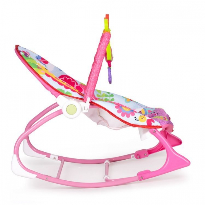 Balansoar cu vibrații 2in1 Ecotoys, Roz - imagine 3