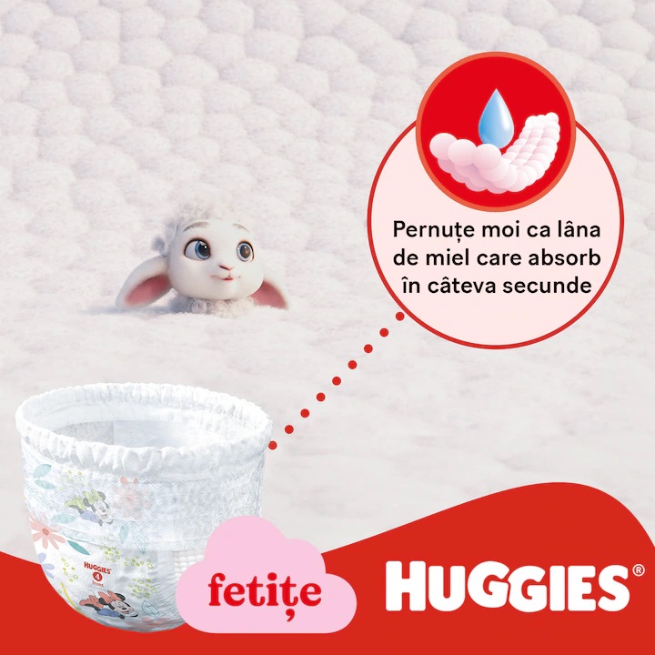 Scutece Huggies Little Movers Fete 9-14kg 104buc - imagine 4