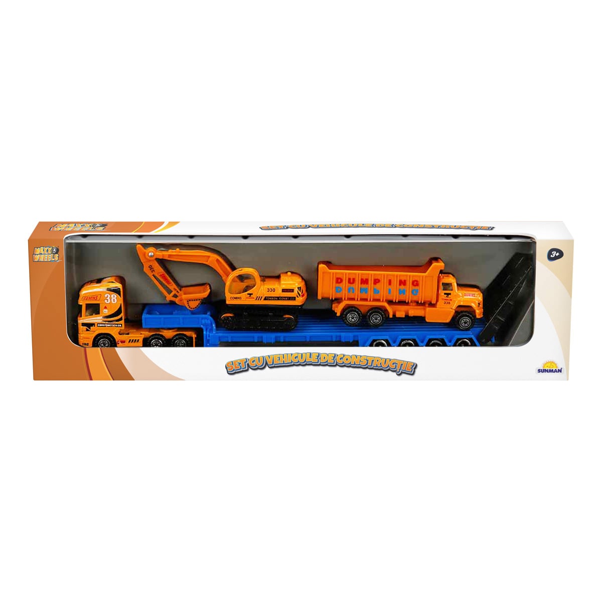 Set Vehicule Constructie Maxx Wheels cu Excavator