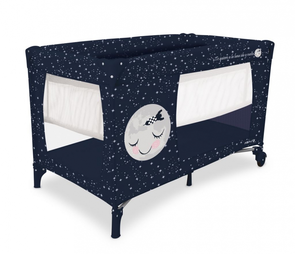 Pătuț Asalvo Smooth Moon, 2 nivele, pliere compactă - imagine 8