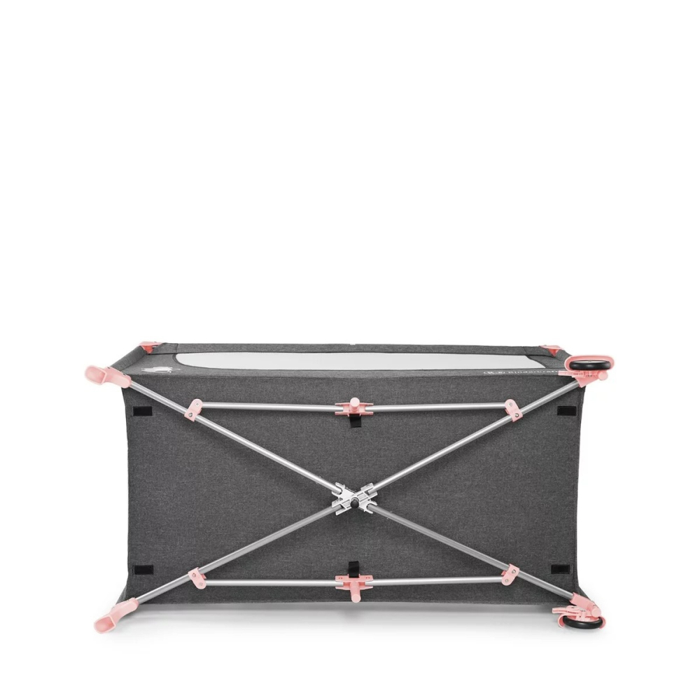 Patut pliabil Kinderkraft 2 nivele, Pink - imagine 5