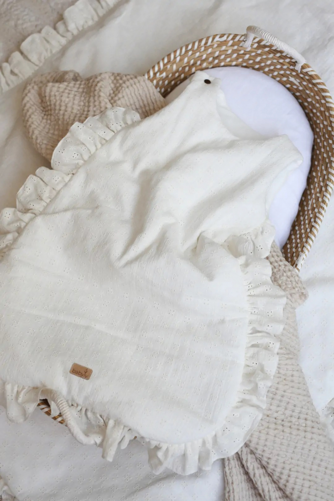Sac de dormit BabyLy bumbac brodat, antialergic 0-9 luni - imagine 3