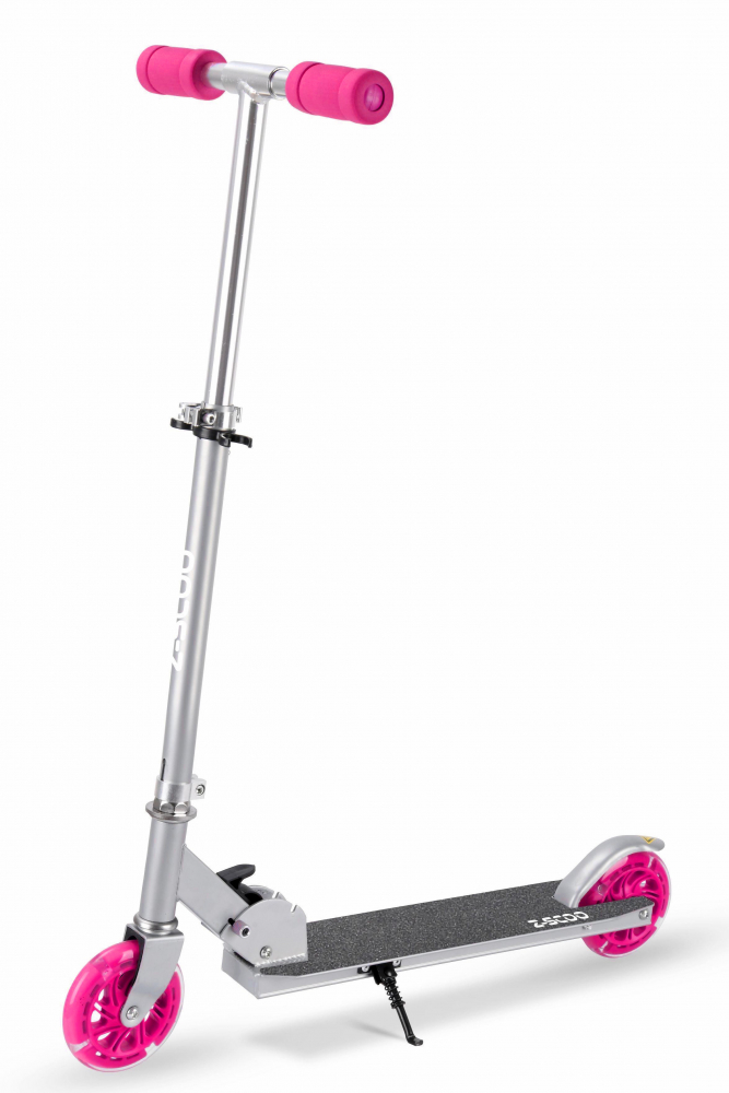 Trotineta Malplay Pliabilă cu LED GreyPink - imagine 3