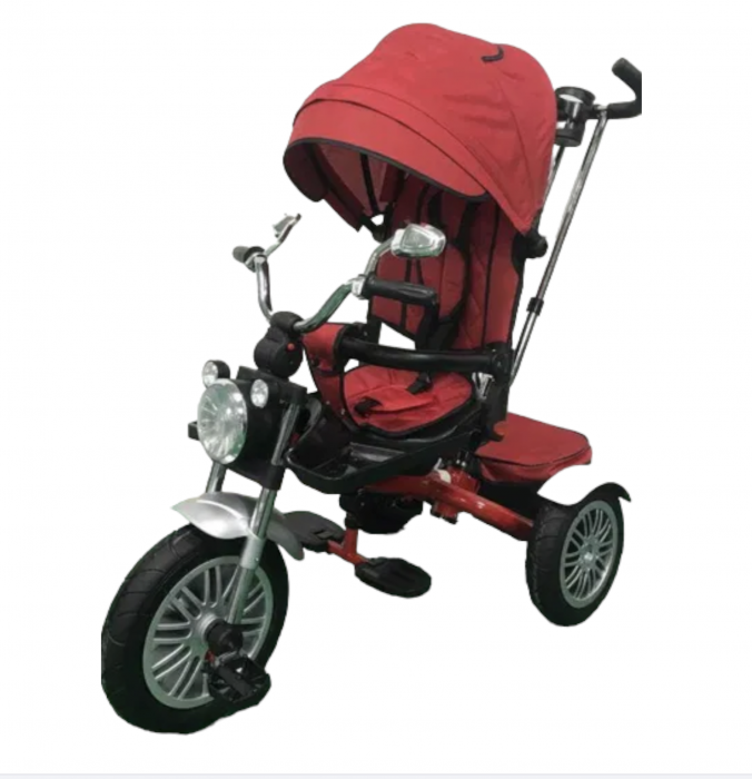 Tricicleta Krista 4499 Roșu cu Far și Maner