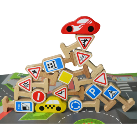 Set Semne Circulație Lemn Igroteco | Educativ - imagine 3
