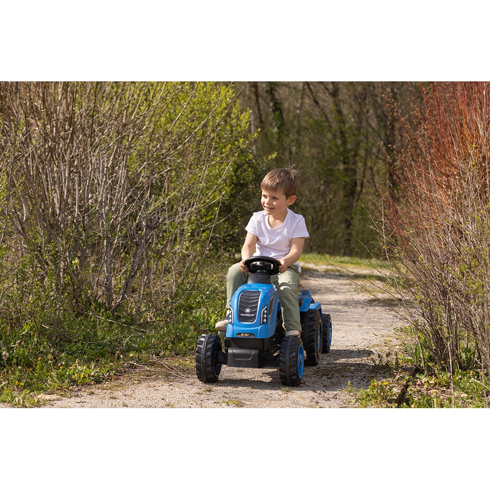 Tractor Smoby Farmer XL cu Remorcă Albastru - imagine 4