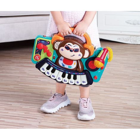 Pianina DJ Hola cu Microfon și Lumini - Jucărie Interactivă - imagine 4