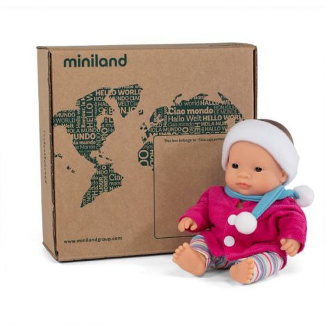 Păpușă Bebeluș Asiatic Miniland, 21 cm - imagine 2