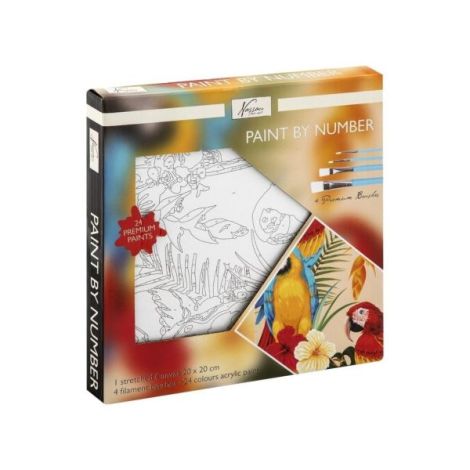 Pictura pe Numere Papagali - Set Creativ Nassau