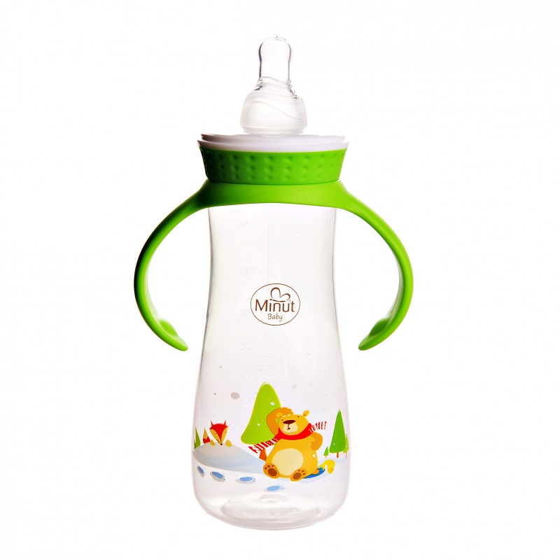 Biberon Minut Baby Ursul 250ml 3+ cu Mâner