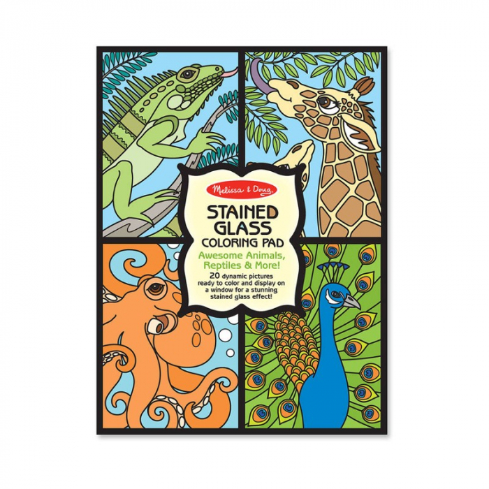 Set Colorat Vitralii Animale Melissa & Doug