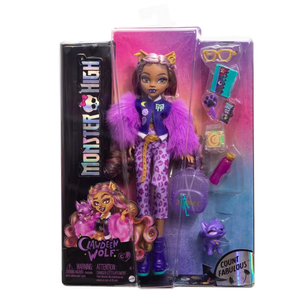 Papusa Monster High Clawdeen Wolf cu animal de companie