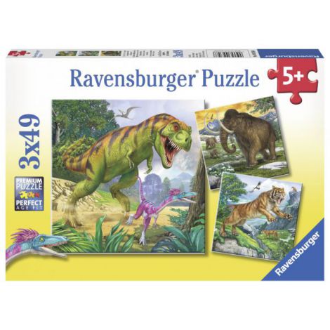 Puzzle Dinozauri 3x49 Piese Ravensburger