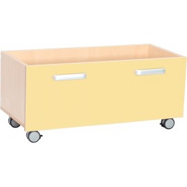 Cutie depozitare cu roti Flexi Galben