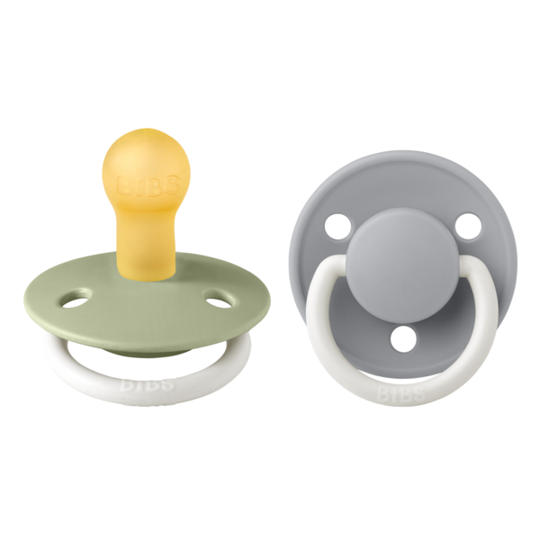 Set 2 Suzete Bibs Glow Latex, 0+ luni - imagine 2