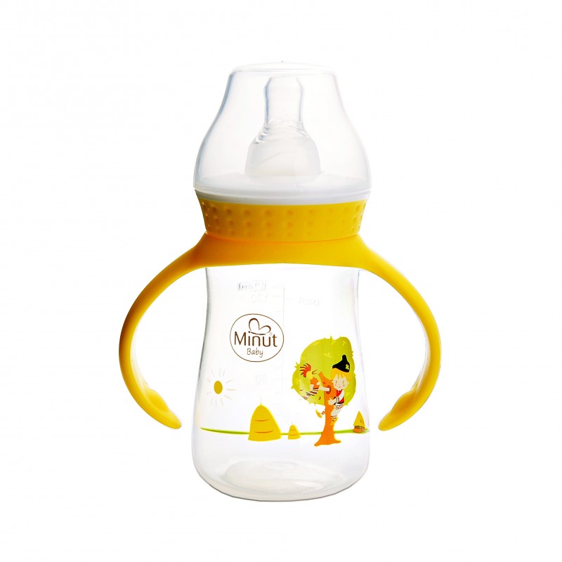 Biberon Pupaza din Tei 125ml cu Manere | Minut Baby - imagine 4