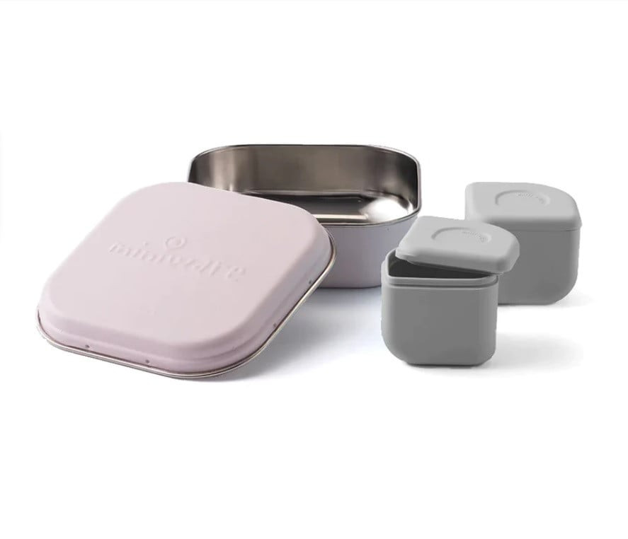 Miniware Grow Bento 3 Piese Cotton Candy+Grey - imagine 3