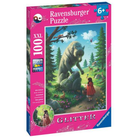 Puzzle Glitter Scufița Roșie - Ravensburger 100 piese