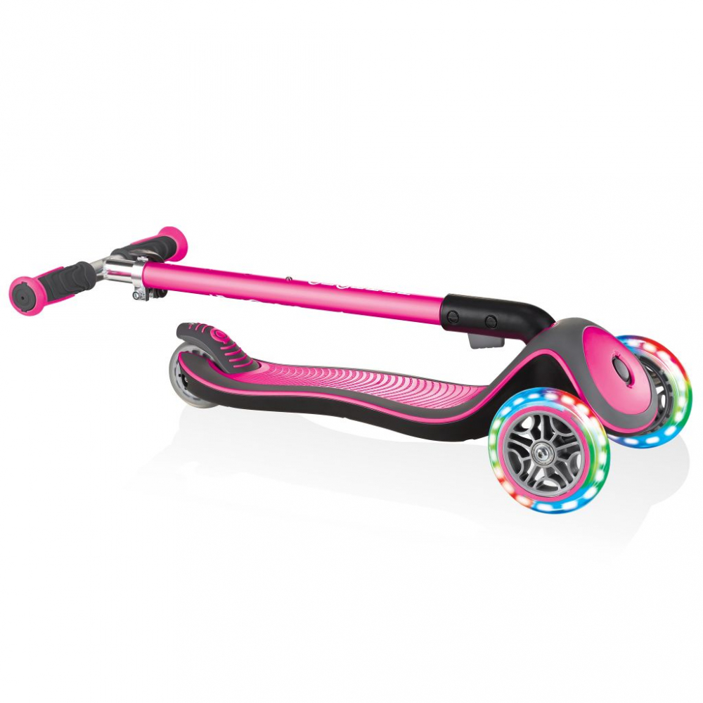 Trotineta Globber Elite Deluxe Roz, cu roti LED si ghidon reglabil - imagine 10