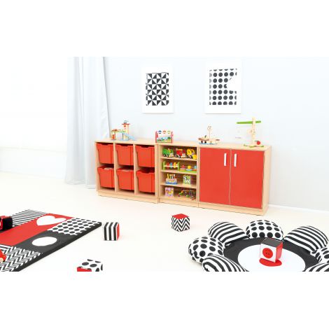 Dulap Flexi Moje Bambino, 3 Compartimente, Mesteacăn - imagine 2