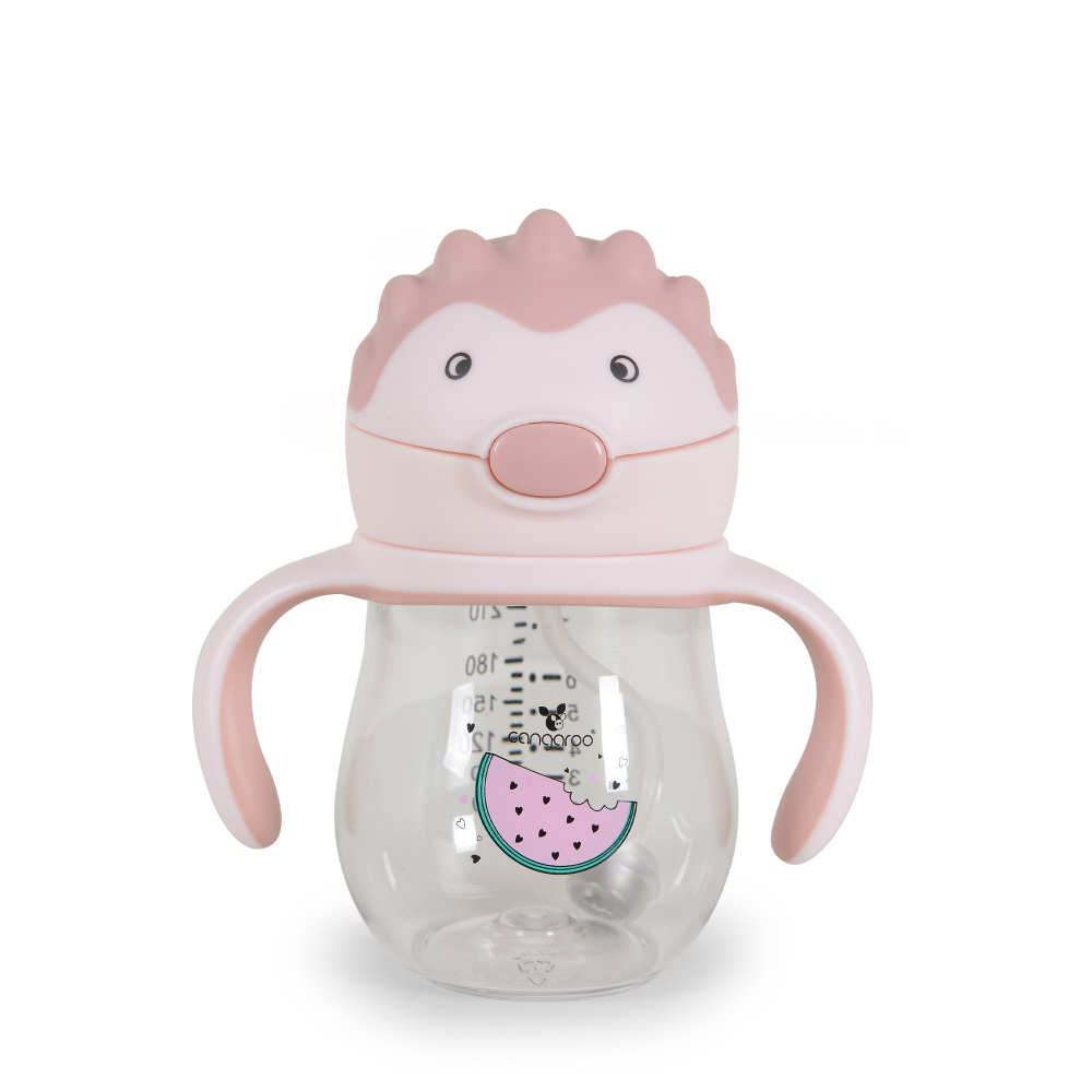 Cana Cangaroo 250ml cu Pai, Anti-Colici, Brillo Pink - imagine 3