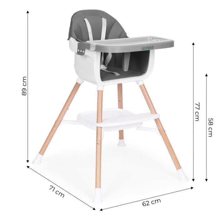 Scaun Masa 2 in 1 Multifuncțional Ecotoys - imagine 8