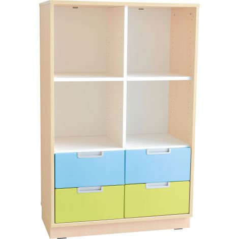 Dulap Quadro L Artar/Alb - 6 compartimente Moje Bambino - imagine 2