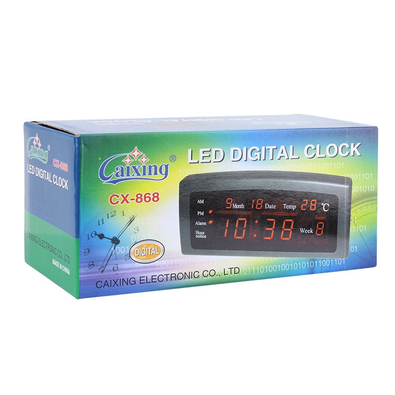Ceas Digital Caixing LED Roșu - Multifuncțional - imagine 5