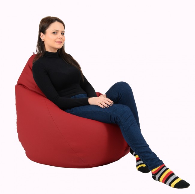Fotoliu Pufrelax Nirvana Hobbit Bordo Confortabil