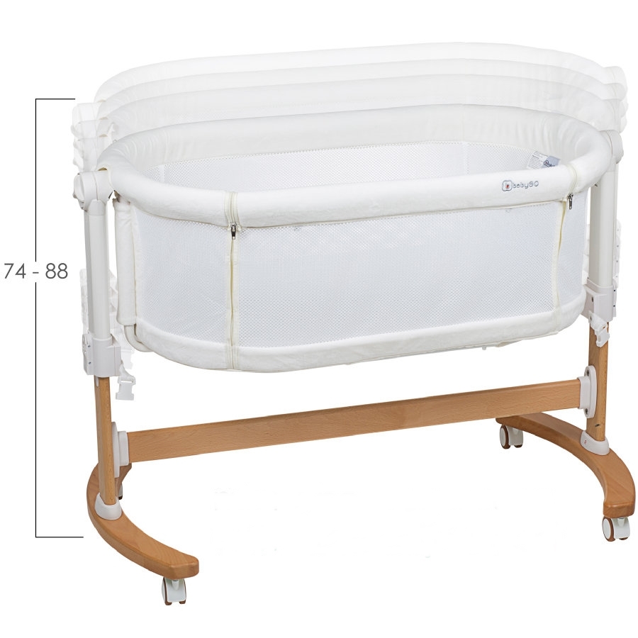 Patut Co-Sleeper BabyGo 2 in 1 Amila Creme - imagine 6