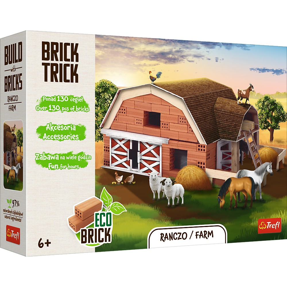BRICK TRICK L Ferma Trefl - Construire Creativă