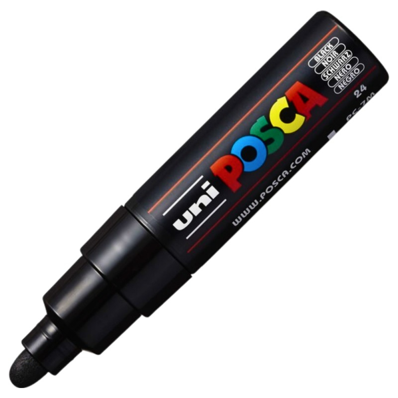 Marker Posca PC-7M, Varf Conic 4.5-5.5mm, Negru