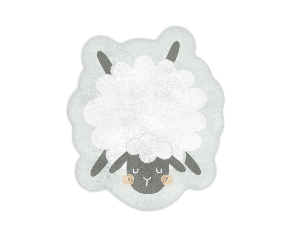 Covor Kikkaboo Sleepy Sheep, 90x77cm, Moale - imagine 2