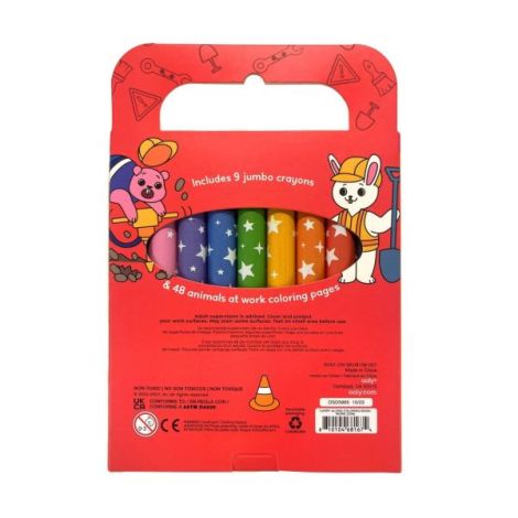Ooly Set Colorat Constructii Portabil - 48 Pagini + 9 Creioane - imagine 6