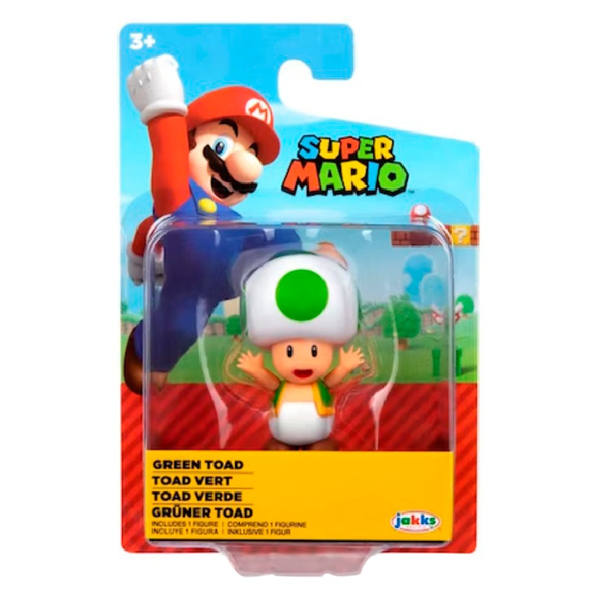 Figurina Articulata Super Mario Green Toad 6 cm