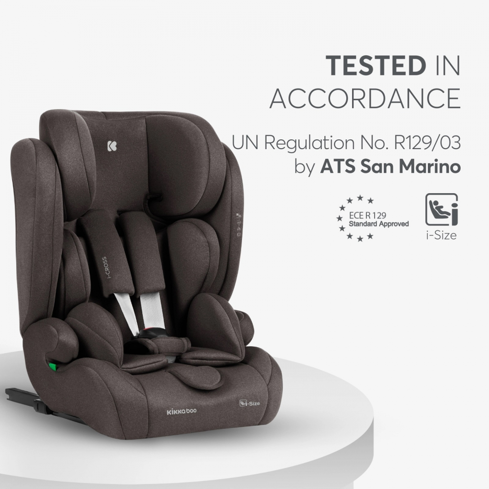 Scaun Auto Kikkaboo i-Cross ISOFIX Brown - imagine 7