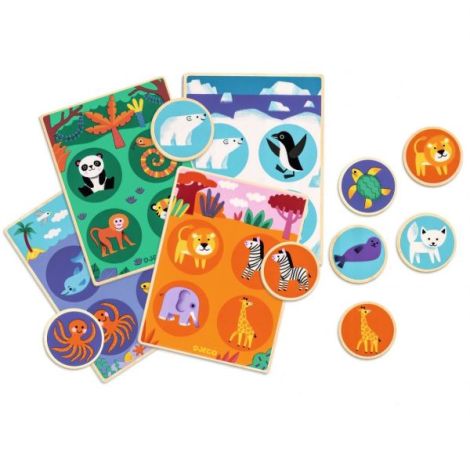 Loto Animale Djeco - Joc Educativ din Lemn - imagine 3