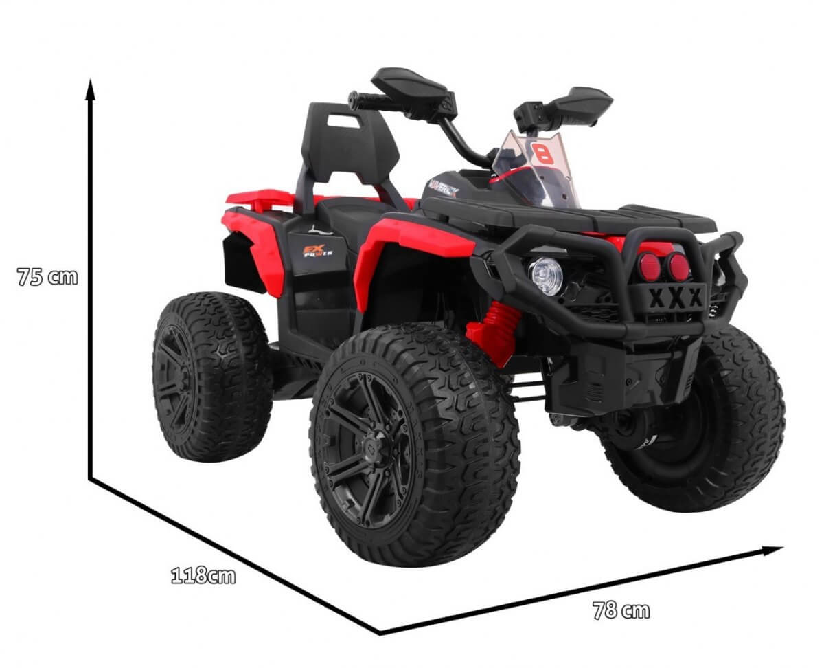ATV Electric 4x4 Copii 12V Roșu - imagine 2