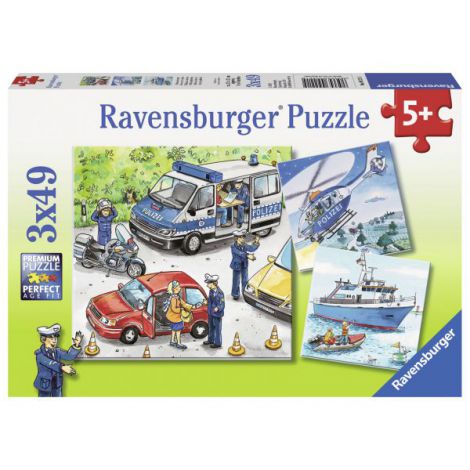 Puzzle Politie Ravensburger 3x49 piese