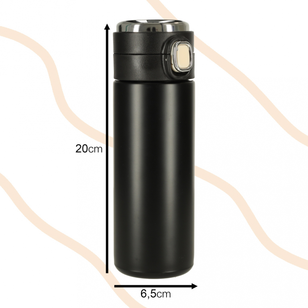 Cana termos smart LED 420ml Black Ikonka - imagine 3