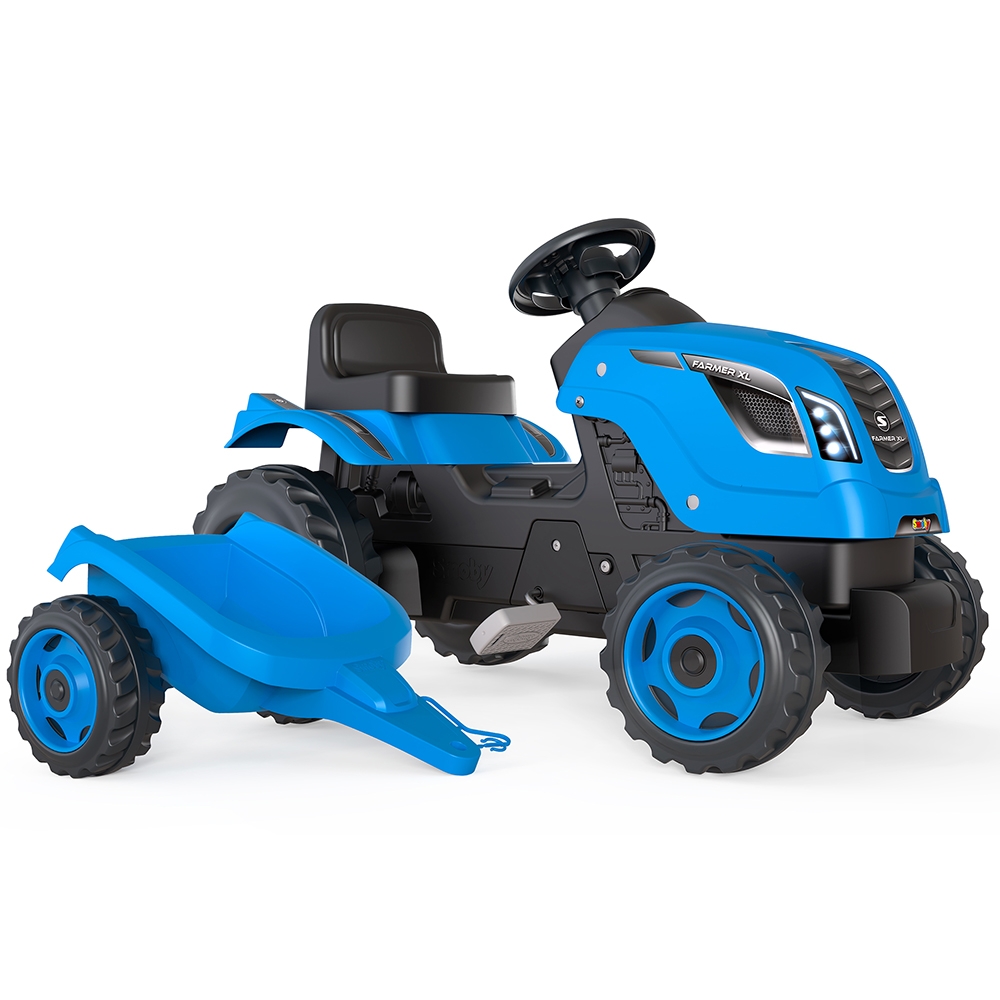 Tractor Smoby Farmer XL cu Remorcă Albastru