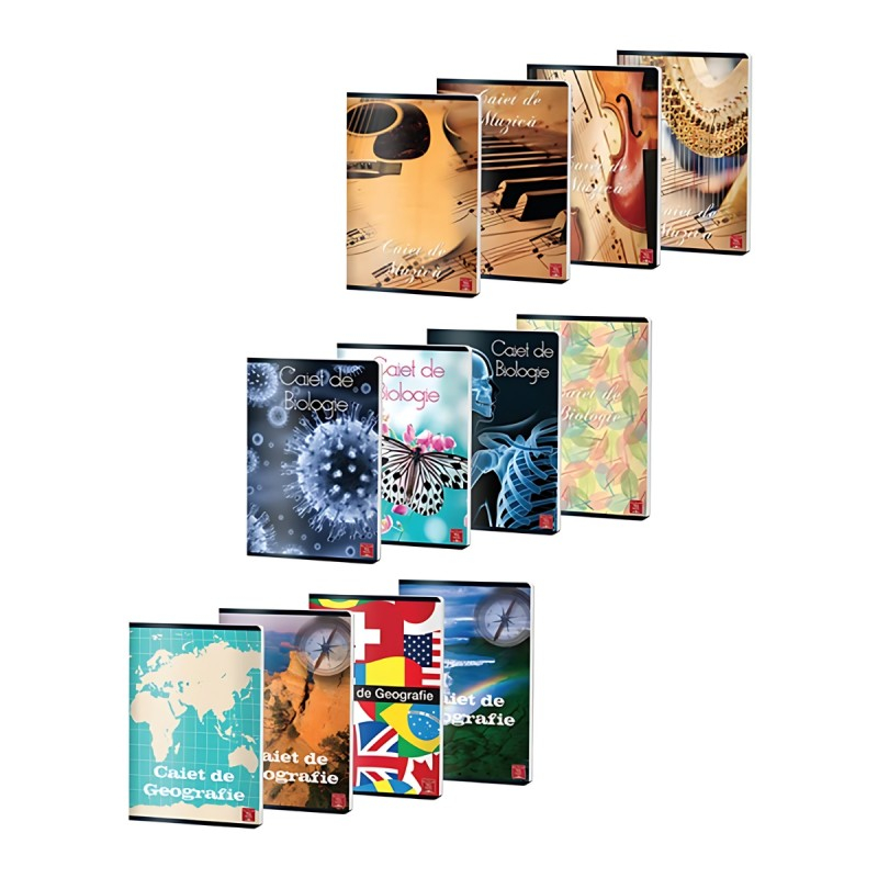 Set Caiete Speciale Pigna Biologie/Geografie/Muzica