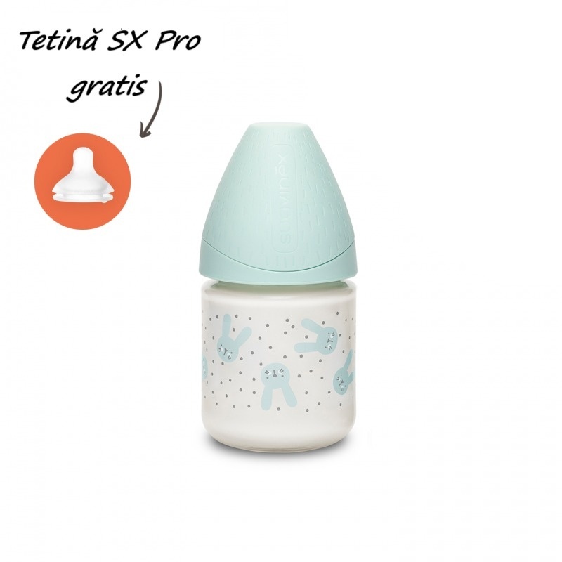 Biberon Sticlă Iepuraș Verde Suavinex 120ml - imagine 7
