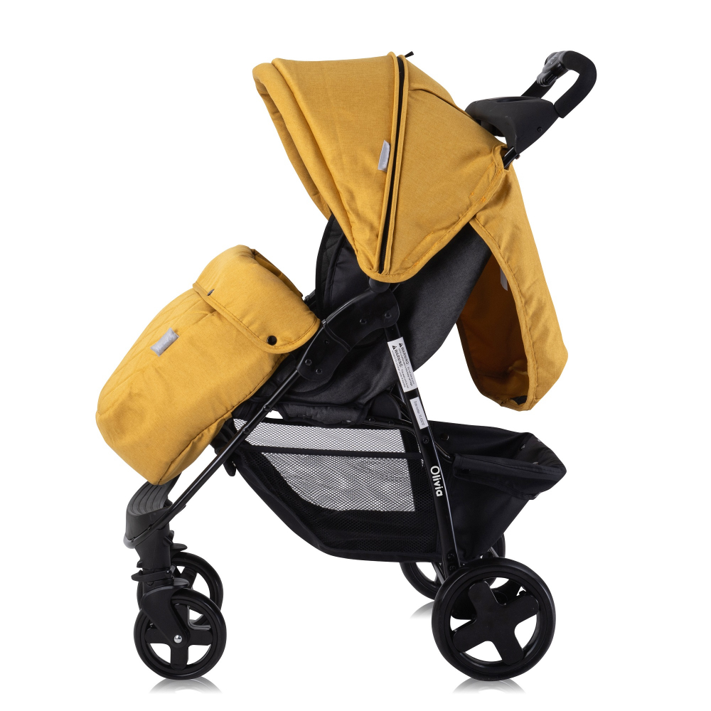 Carucior Sport Lorelli Olivia cu Husa, Lemon Curry - imagine 2