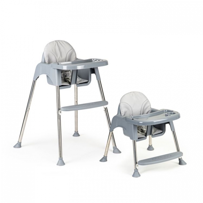 Scaun de masa 2 in 1 Ecotoys Gri, Reglabil - imagine 9