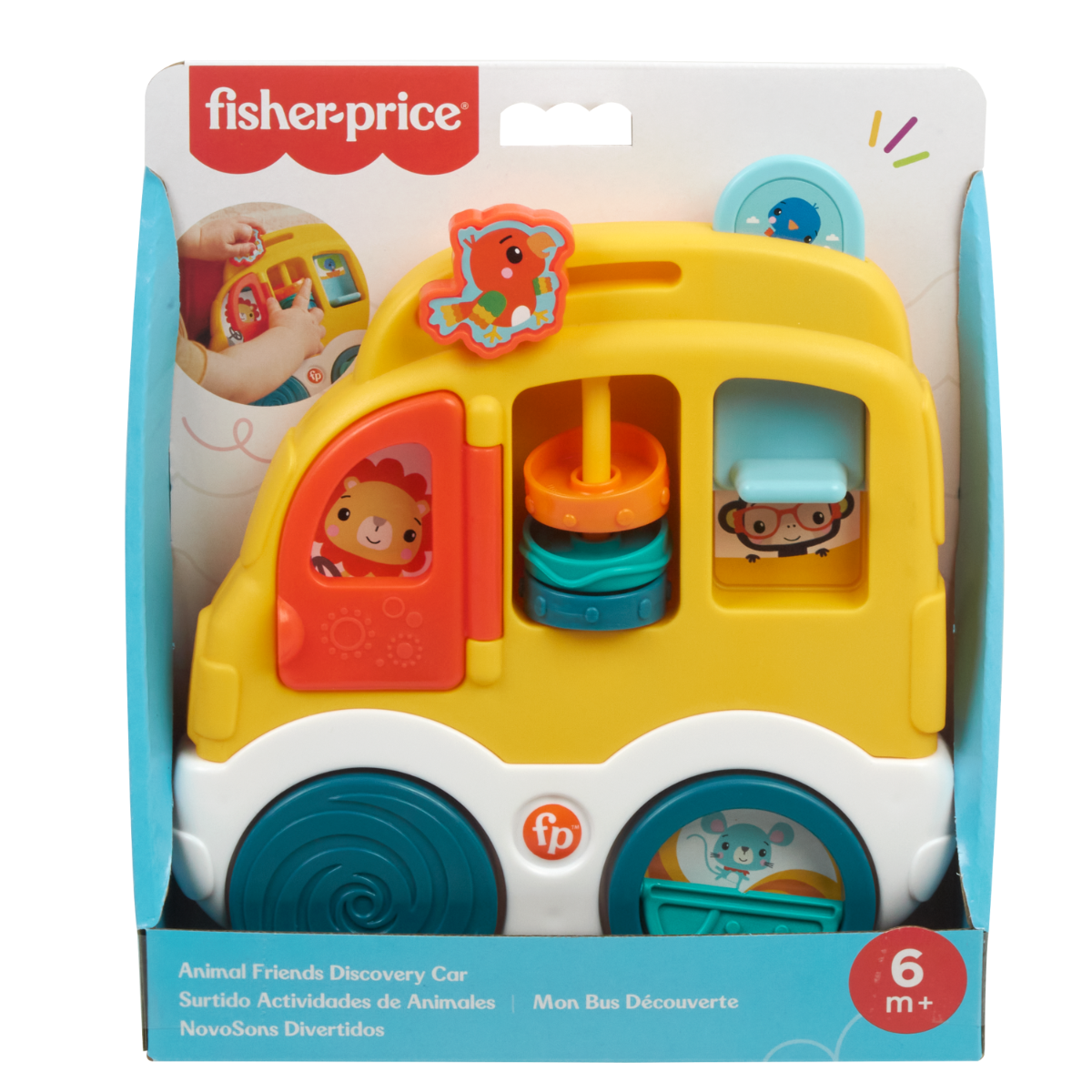 Jucarie Activitati Fisher-Price Masinuta Animal Friends