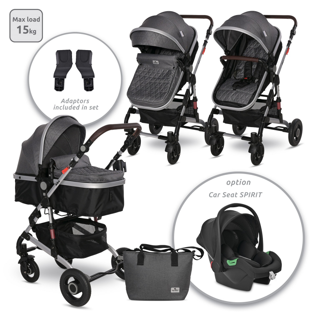 Carucior Lorelli Alba Premium, Landou Transformabil 3 in 1 - imagine 5