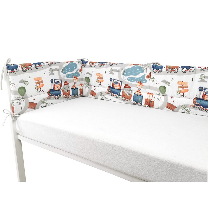 Aparatoare patut MimiNu Zoo Train - Bumbac 100% - imagine 2